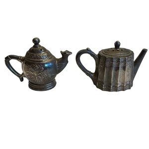 Vintage Godinger Silver Art Co. Coffee and Tea Pot Salt and Pepper Shakers